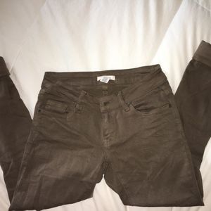 Khaki Green Ripped Jeans